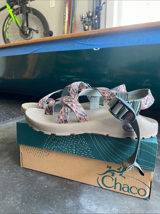 Chaco Shoes - Chaco Women's Multicolor Patterned Strap Sport Sandals - Taupe Footbed